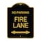 Signmission Colorado Fire Lane W/ Bidirectional Arrow, Black & Gold Aluminum Sign, 18" x 24", BG-1824-24255 A-DES-BG-1824-24255 - alternate 1